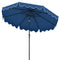 9 Feet Patio Umbrella with Crank Handle and Push Button Tilt-Navy