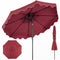 9 Feet Patio Umbrella with Push Button Tilt and Crank-Wine