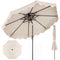 9 Feet Patio Umbrella with Push Button Tilt and Crank-Beige