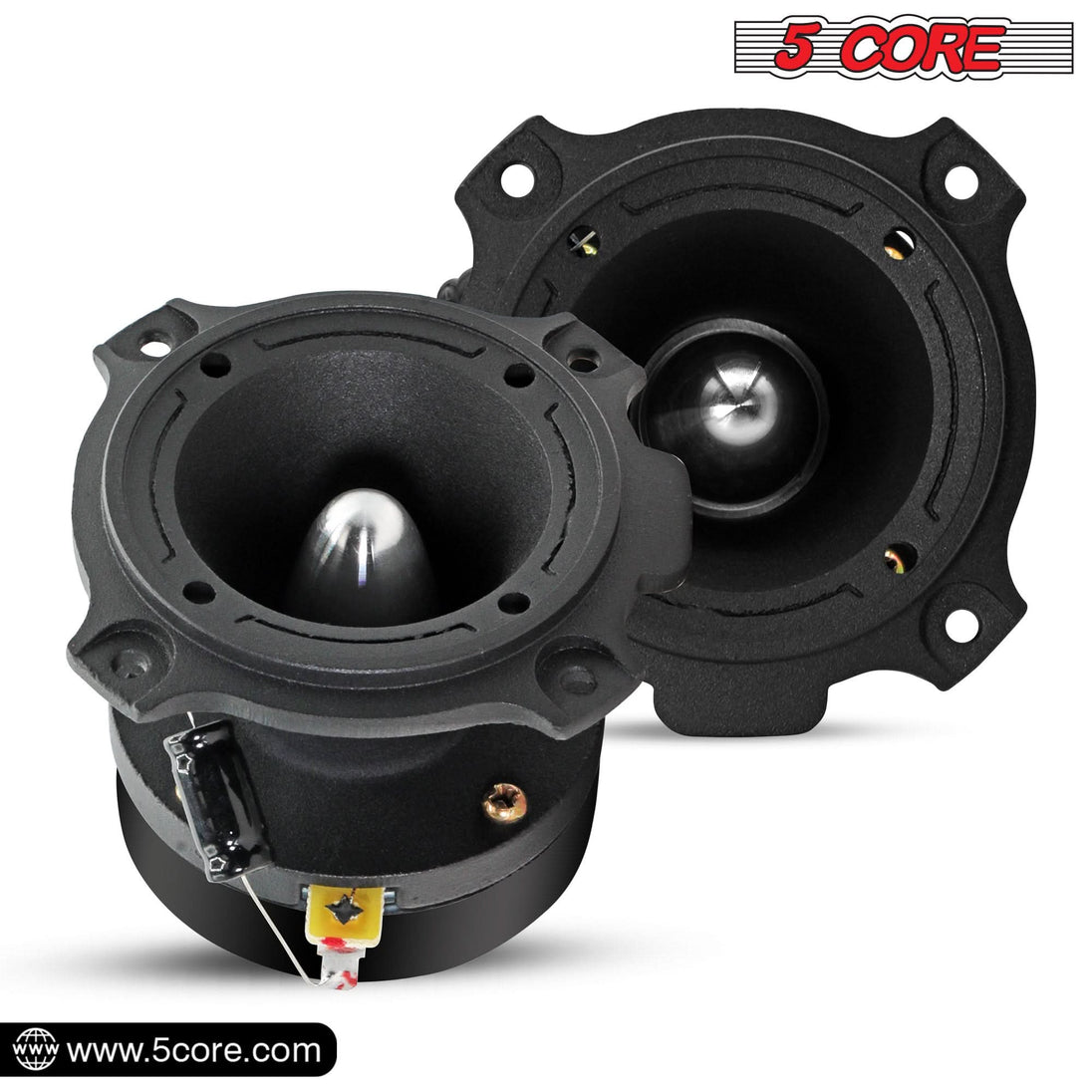 5Core Tweeters Speakers Car Audio Pair 600W Peak 3.5 Inch Super Bullet Tuiters Para Sonido Para Carro