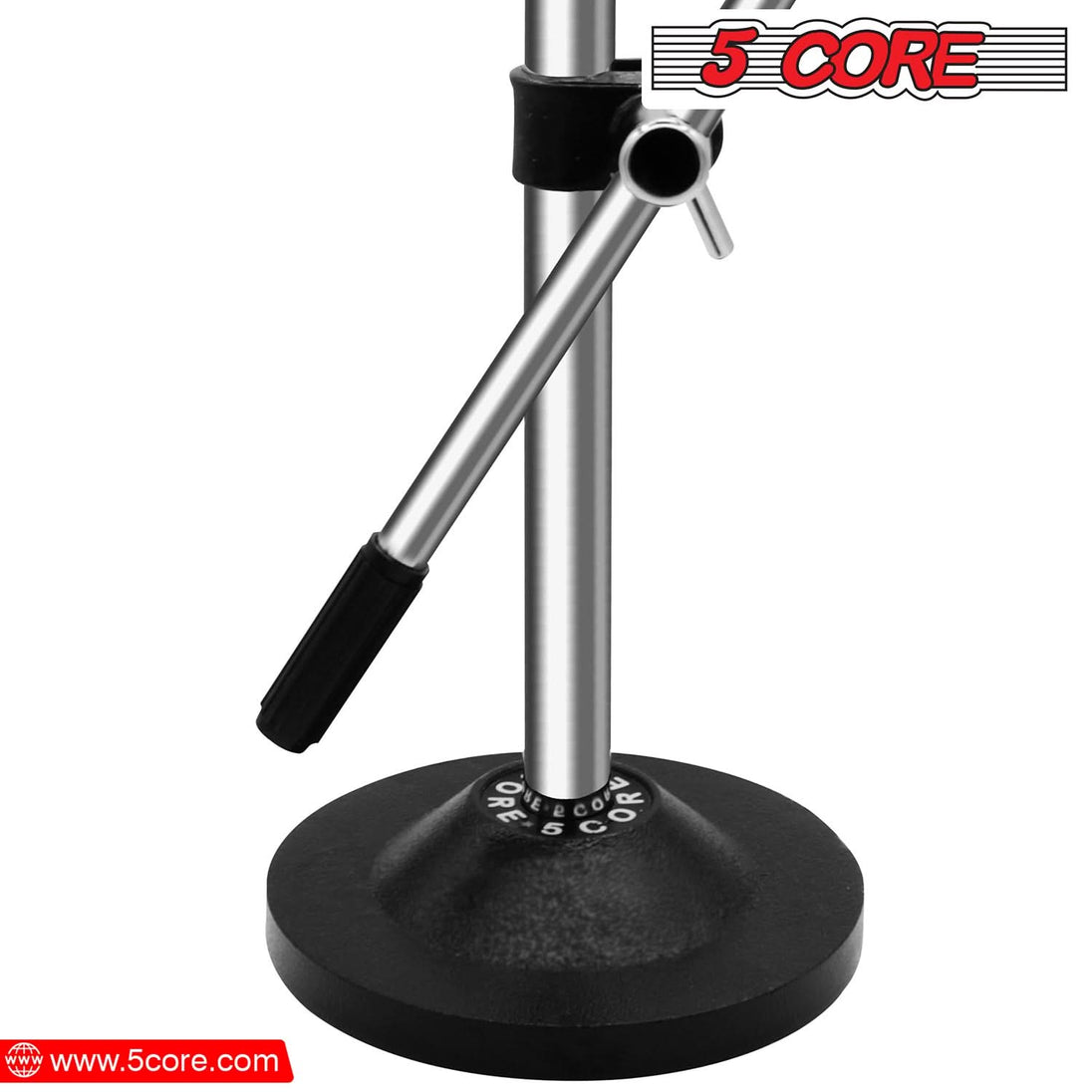 5Core Desktop Mic Stand Universal Desk Microphone Holder Table Top Round Base Stands