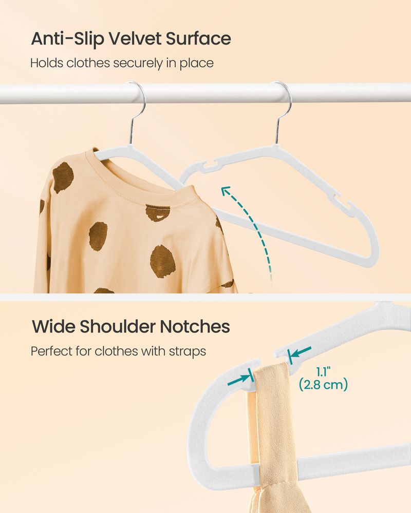 SONGMICS Kids Hangers 50 Pack 