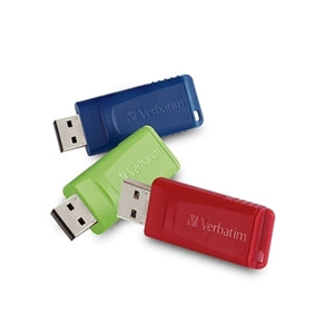 Microban 32GB Store 'n' Go USB Flash Drive - 3pk - Red, Green, Blue 