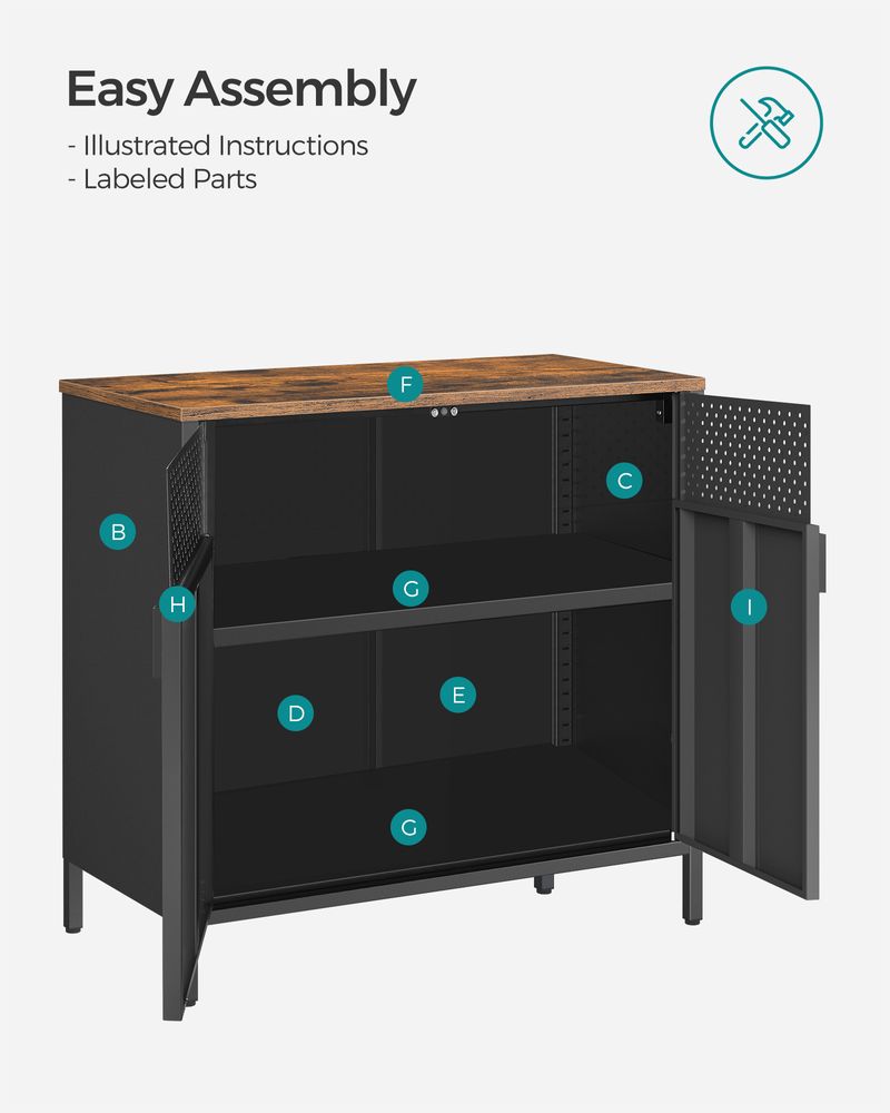 SONGMICS Storage Sideboard with Adjustable Shelves 
