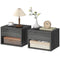 Floating Nightstand Set of 2, Wall Mounted Bedside Table with Drawer for Bedroom, Grey