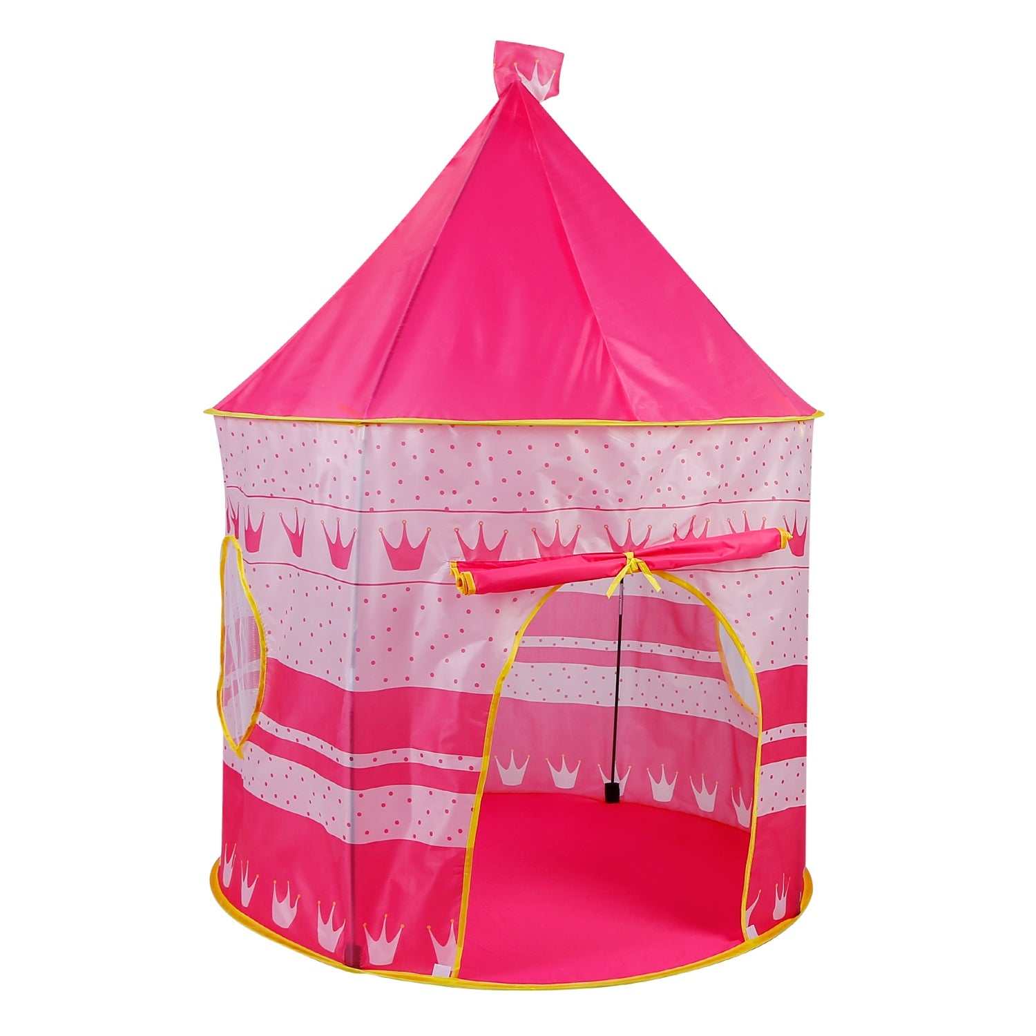 Kids Play Tent Foldable Pop Up Children Play Tent Portable Baby Play House Castle W/ Carry Bag Indoor Outdoor Use 