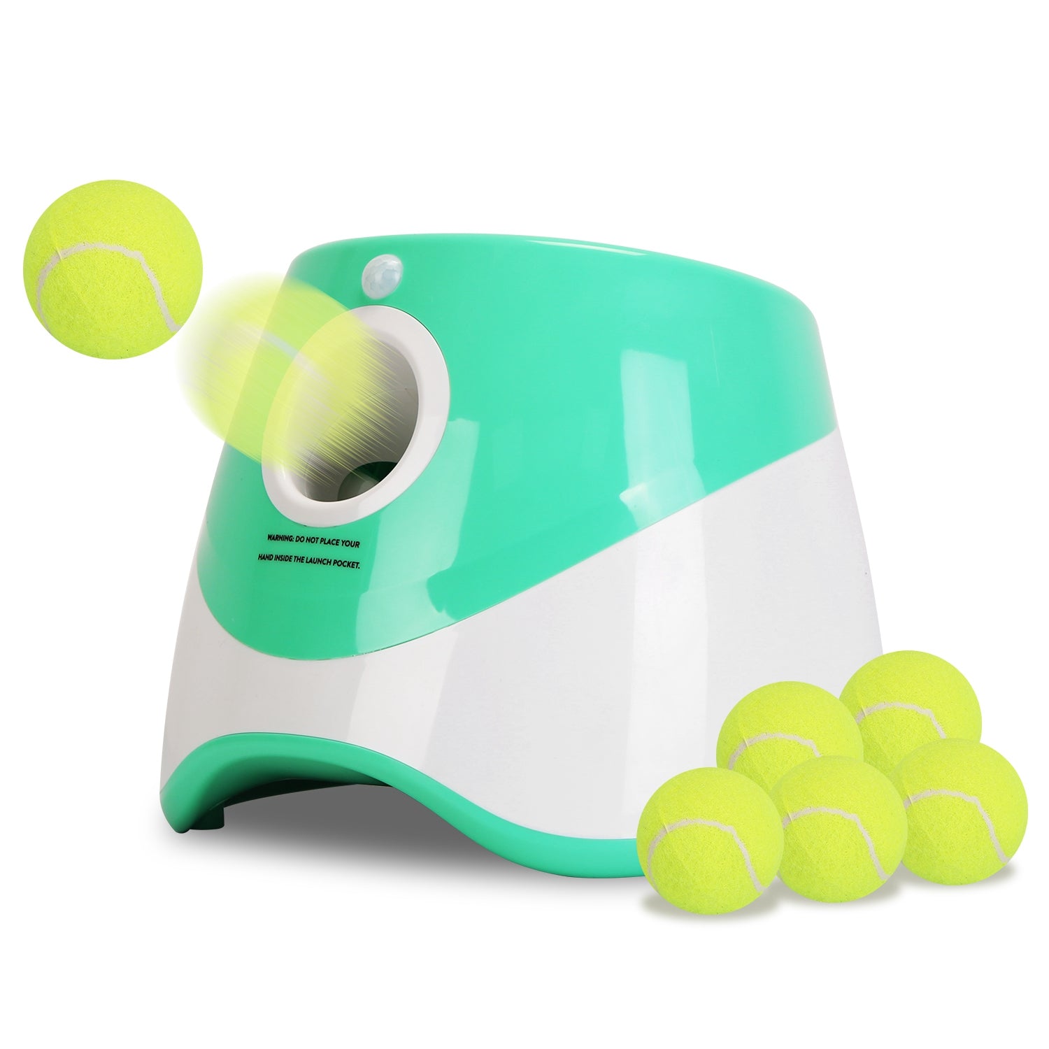 Automatic Dog Ball Launcher Included 6 Tennis Balls Dog With 3 Adjustable Launch Distance Interactive Ball Thrower Fetch Machine For Small Medium Dogs 