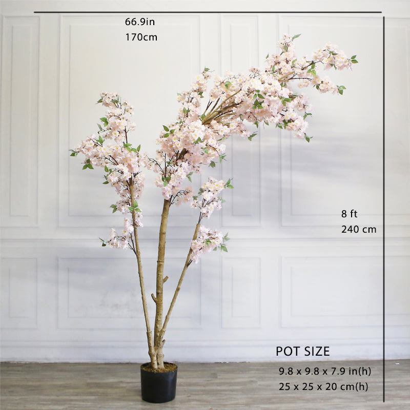 Blossom Artificial Potted Tree 8' 