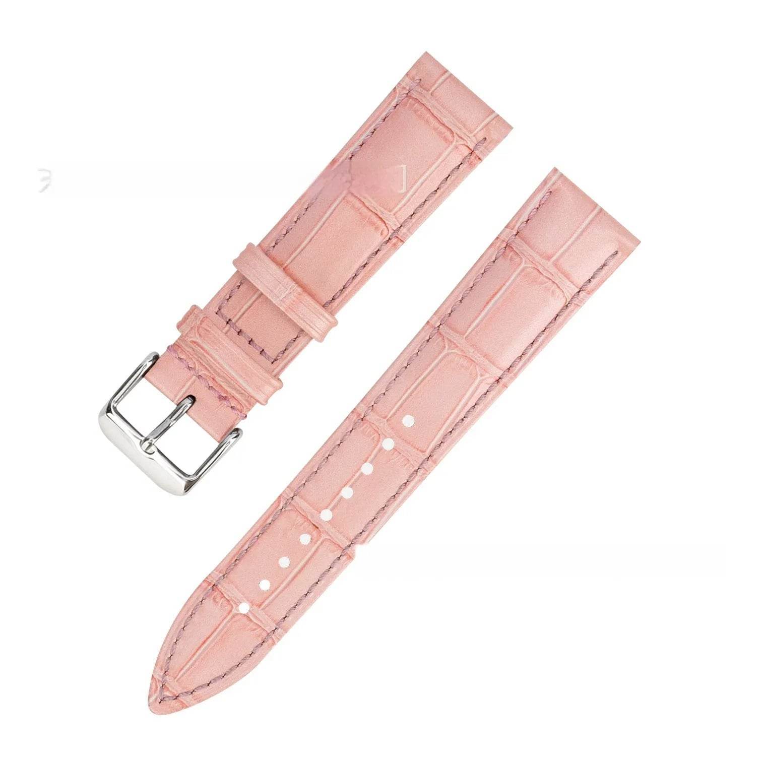 Bamboo Pattern Cow Leather Watch Strap Unisex 