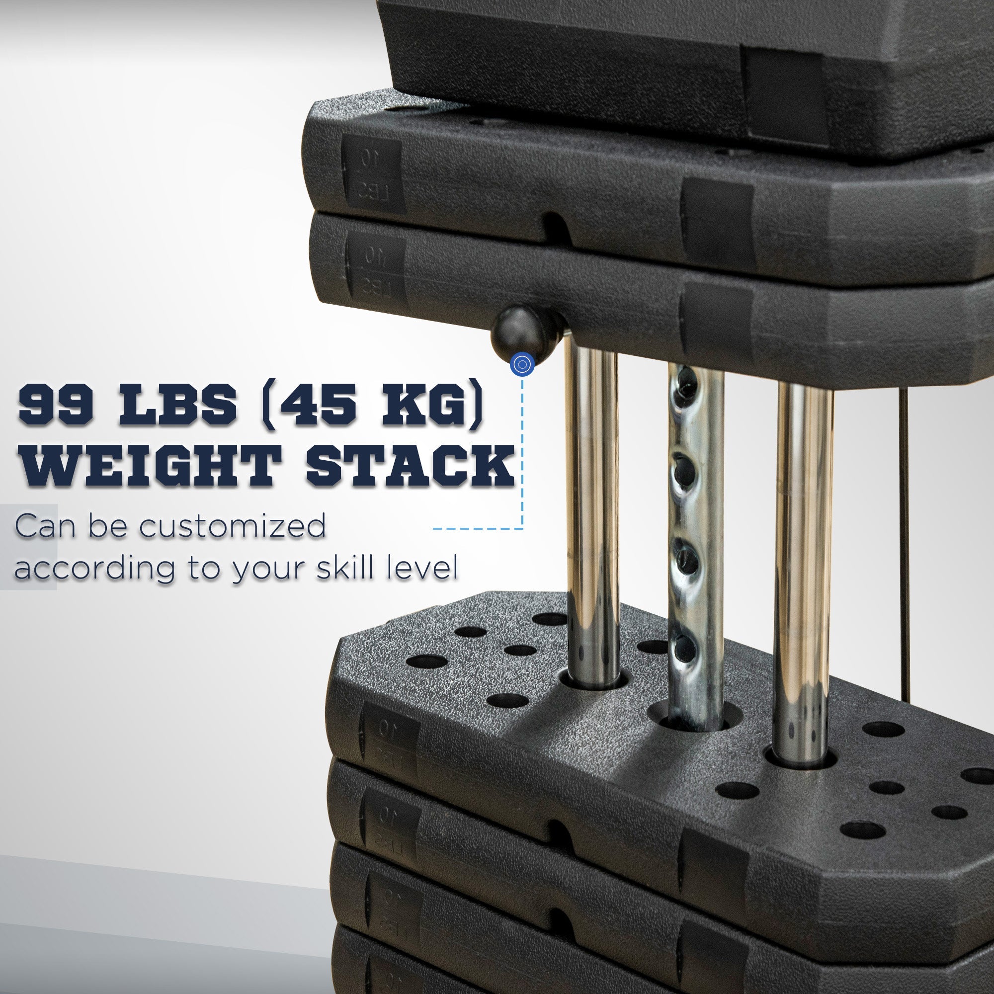 Soozier Multi-Exercise Home Gym Station with 99lbs Weight Stack, for for Back, Chest, Arms, Full Body Workout 