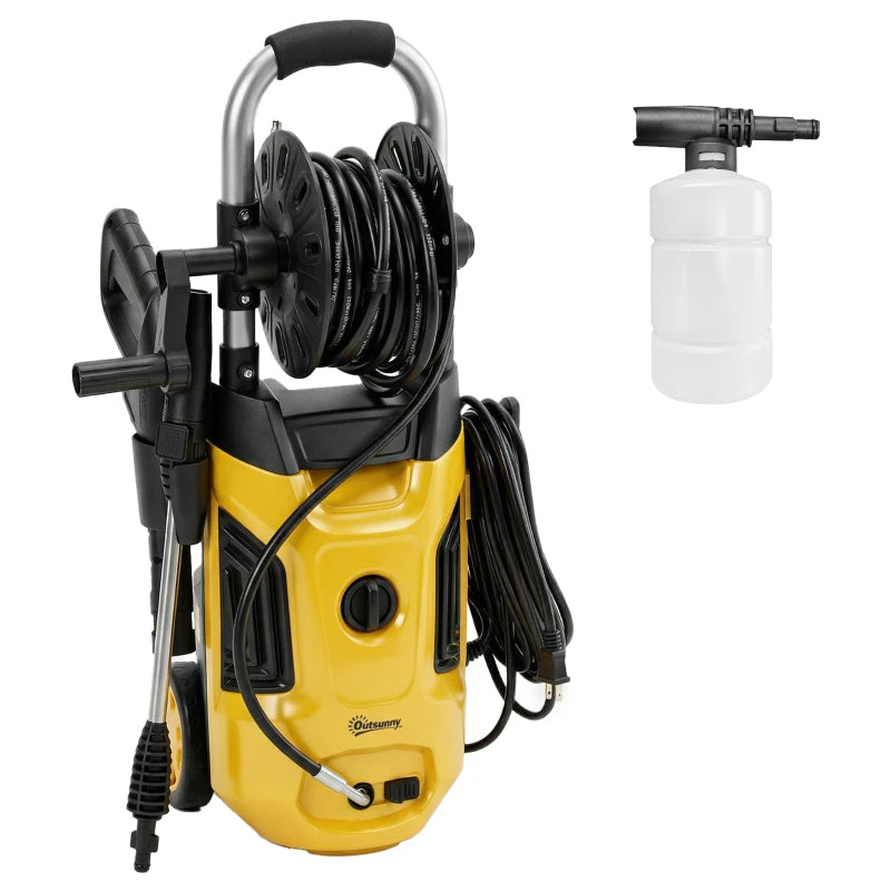 Outsunny Electric Pressure Washer – 2176 PSI High Pressure Power Washer with Adjustable Nozzle