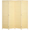 HOMCOM Woven Bamboo Room Divider: 4-Panel Folding Indoor Privacy Screens for Home Office, 71