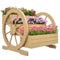 Wooden Wagon Planter Box, 3-Tier Raised Garden Bed, for Vegetables Flowers Herbs, 24