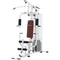 Soozier Home Gym, Multifunction Gym Equipment Workout Station with 100Lbs Weight Stack for Lat Pulldown, Leg Extensions, Preacher Bicep Curls, Triceps Pulldowns, Chest Press, White