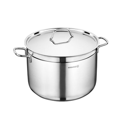 Korkmaz Alfa 2 Piece 14 Liter Stainless Steel Deep Casserole Dish with Lid - Free Shipping 