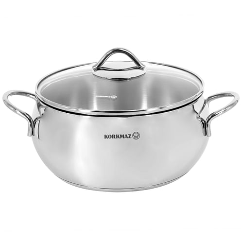 Korkmaz Tombik 1.8 Liter Stainless Steel Casserole in Polished Silver - Free Shipping 