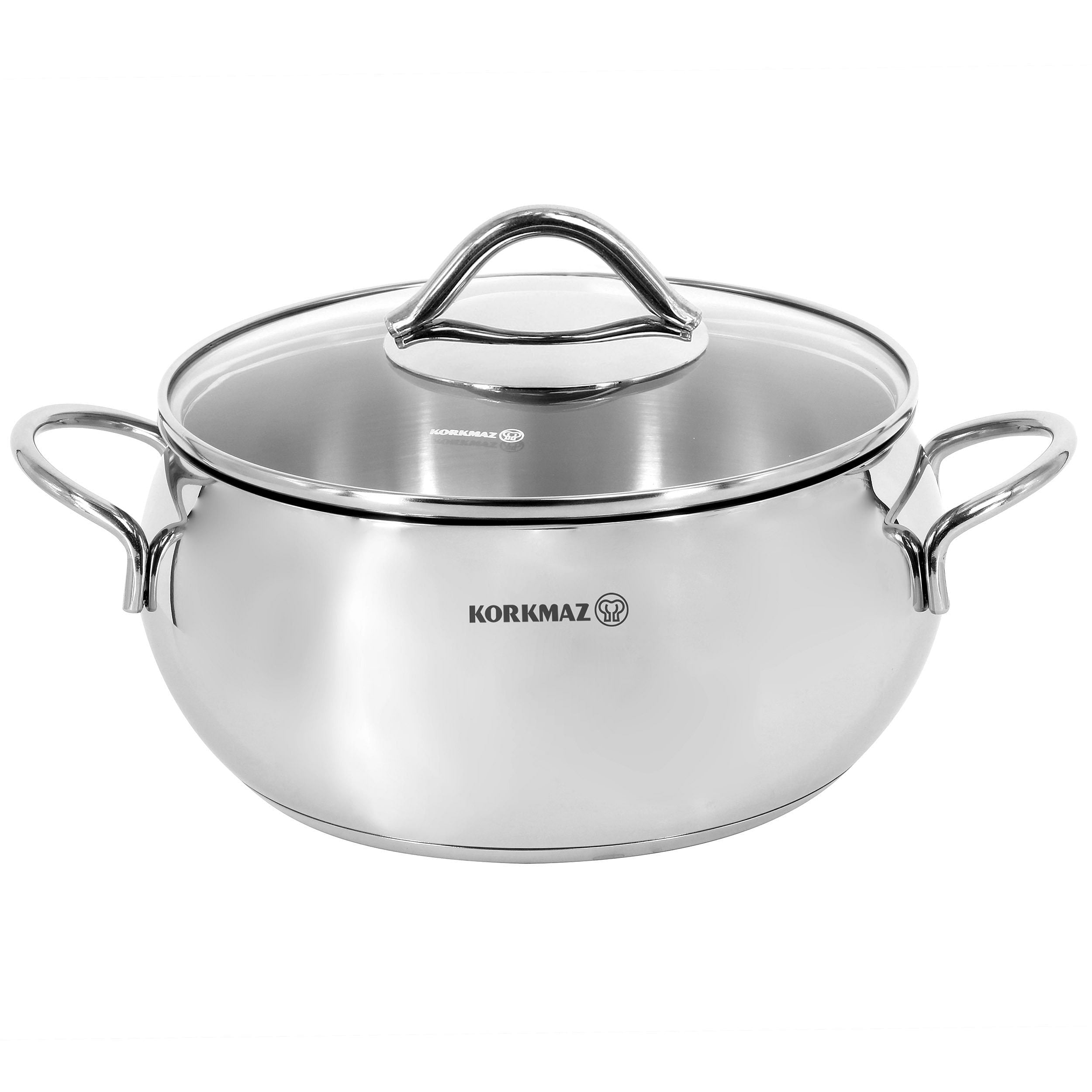 Korkmaz Tombik 2.5 Liter Stainless Steel Casserole in Polished Silver - Free Shipping