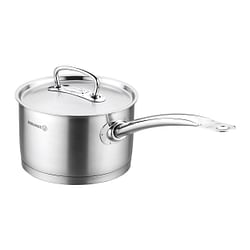 Korkmaz Proline Professional Series 3.8 Liter Stainless Steel Saucepan with Lid in Silver - Free Shipping 