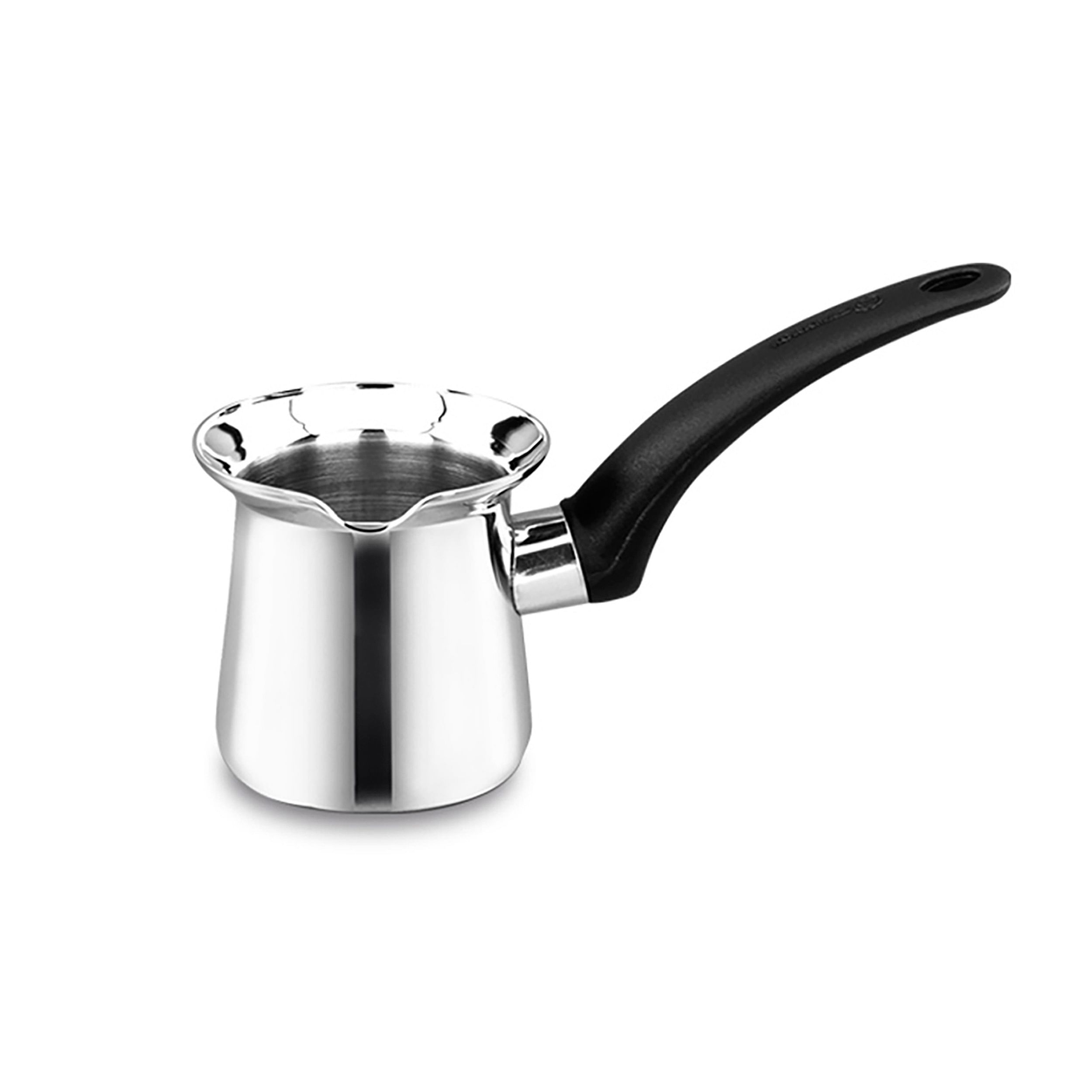 Korkmaz Orbit 12 Ounce Stainless Steel Turkish Coffee Pot in Silver - Free Shipping 