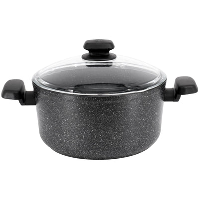 Korkmaz Ornella Non Stick 11 Inch 8 Liter Casserole with Lid in Black - Free Shipping 