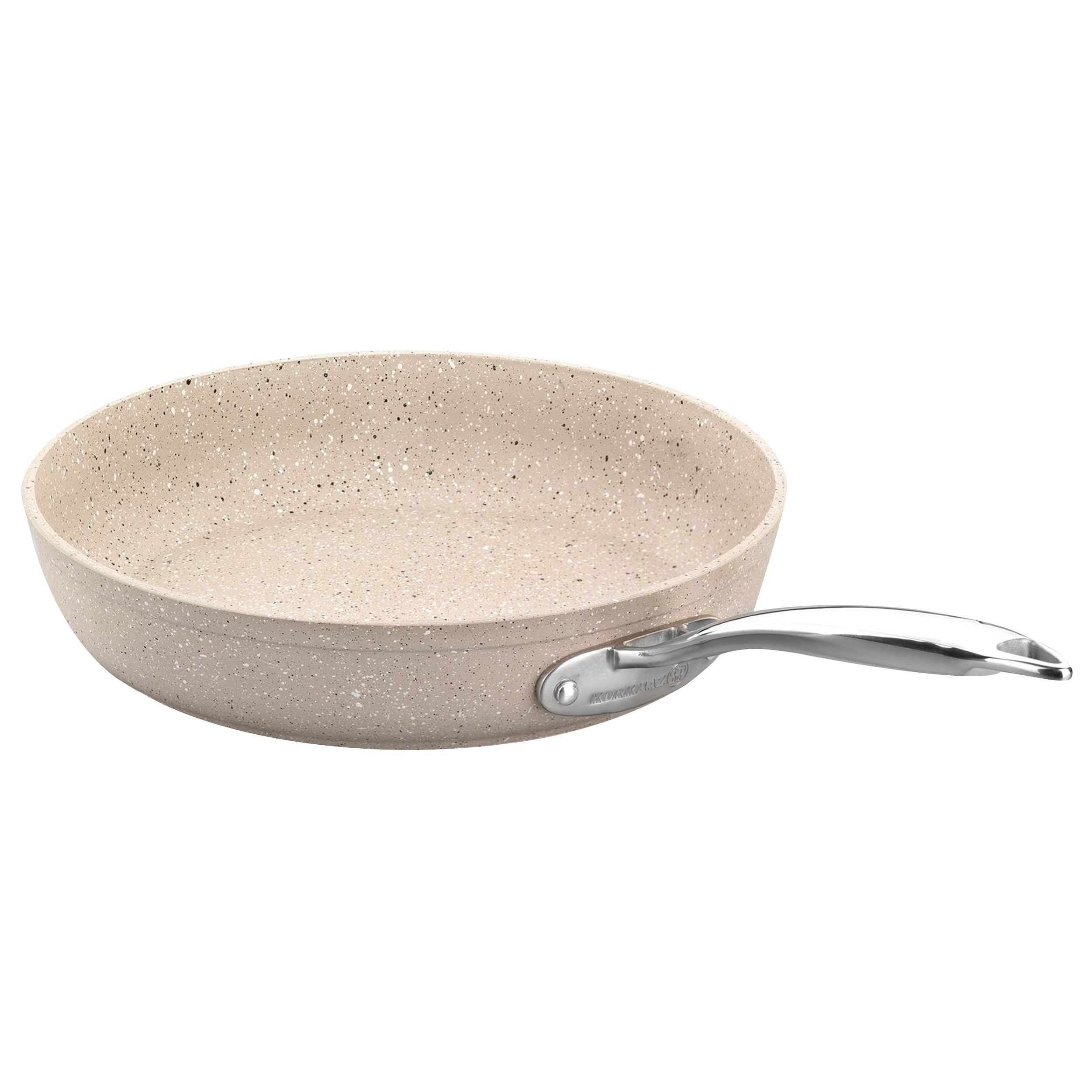 Korkmaz Granita 9.5 Inch Nonstick Tava and Frypan in Tan - Free Shipping 