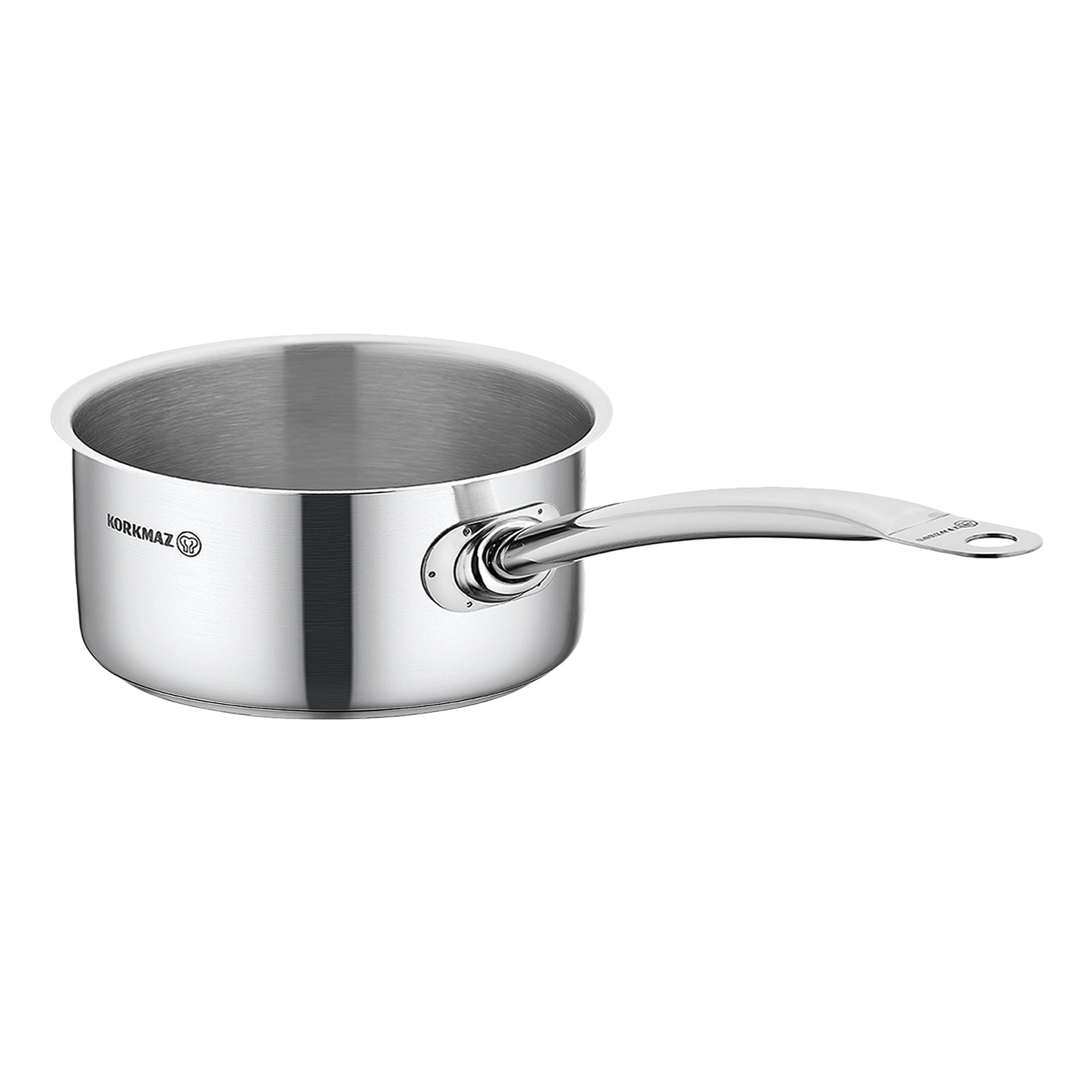 Korkmaz Gastro Proline 4.5 Liter Stainless Steel Saucepan in Silver - Free Shipping 