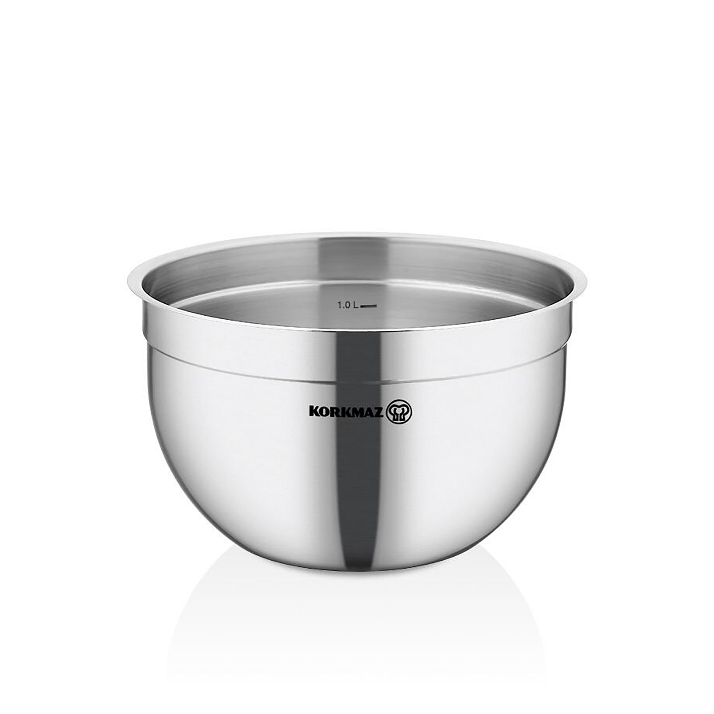 Korkmaz Gastro Proline 3.2 Quart Stainless Steel Mixing Bowl in Silver - Free Shipping 