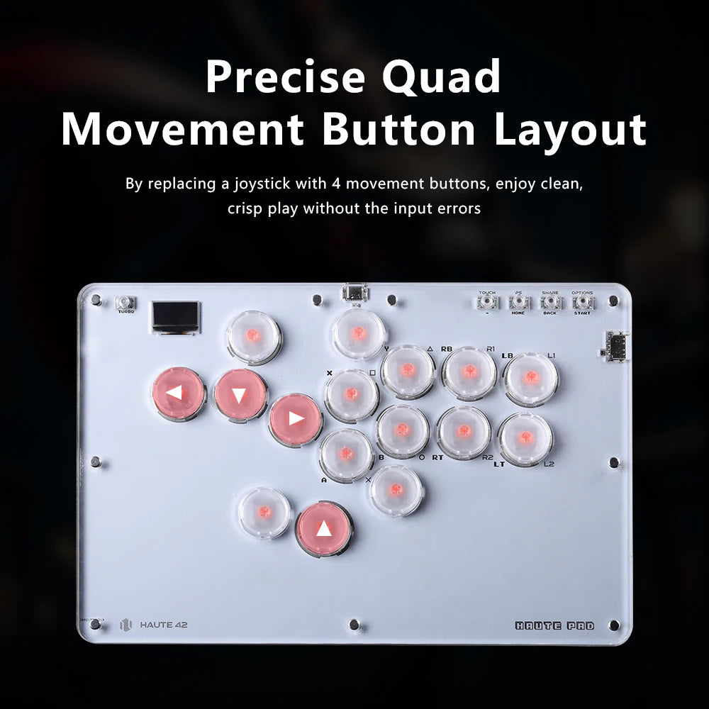 Haute42 Joystick Hitbox Arcade Stick Controller - Compatible with PS 4& PS3 & Switch & Steam & PC