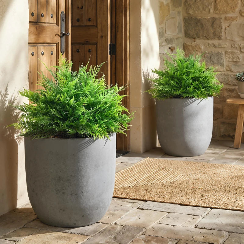 Artificial Boston Ferns UV-Resistant Fake Plants for Indoor Outdoor Decor Set of 2