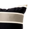 Tuxedo Cushion Cover – Black, Grey & Cream Striped Design, Hand-Made in Canada