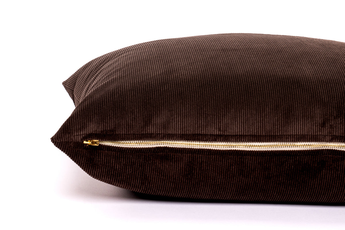 Chocolate Cord Cushion Cover 