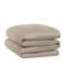 Dune Duvet Cover – Grey Percale Cotton, 300 Thread Count, Box Edge, 3-Sided Zipper, Corner Snap Ribbons, CDFC Compatible