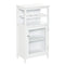 HOMCOM Wine Cabinet 4 Bottle Wine Rack Open Shelf Acrylic Door Cabinet Adjustable Shelf Home Bar White Furniture
