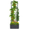 Galvanized Planter Box, Outdoor Raised Garden Bed with 4-Tier Trellis Tomato Cage for Climbing Vines, Vegetables, Grey