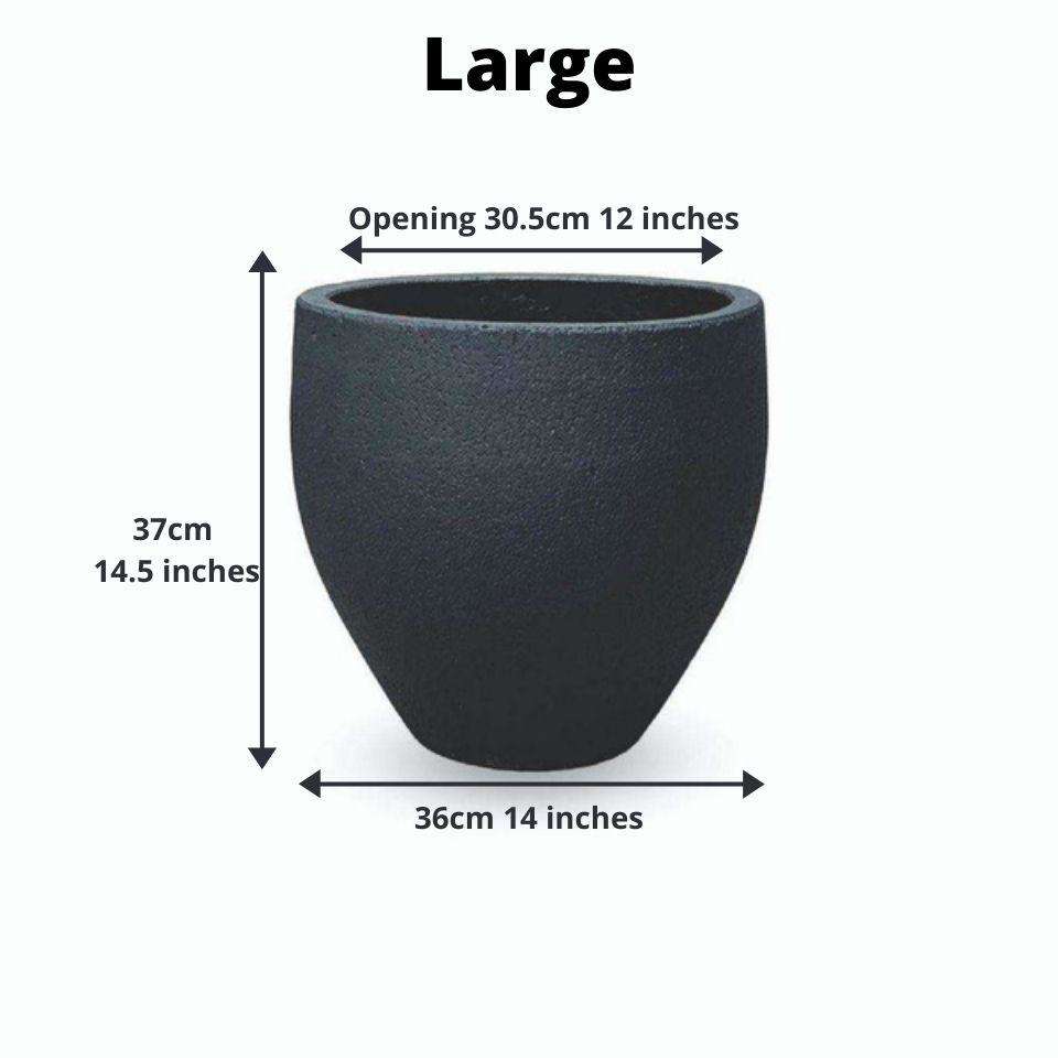 Aba Black Cement Planter (Multiple Sizes) 