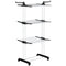 HOMCOM 4-Tier Foldable Clothes Drying Rack with Side Wings & Castors Steel Laundry Rack for Indoor/Outdoor Use Black