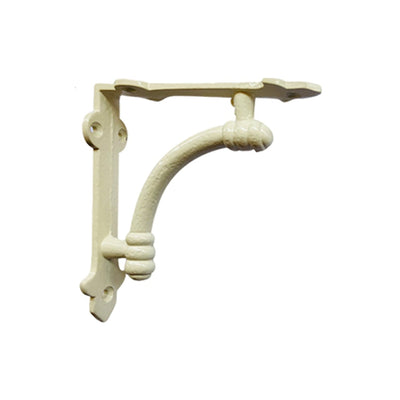 Slim Halfround Bracket, 5 inch, Antique White 