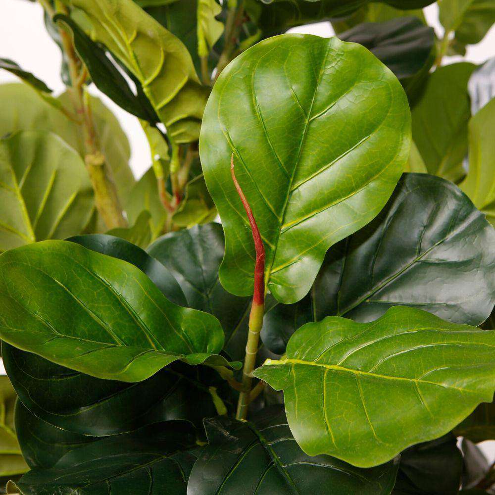 Adelia Artificial Fiddle Leaf Potted Plant 10' 