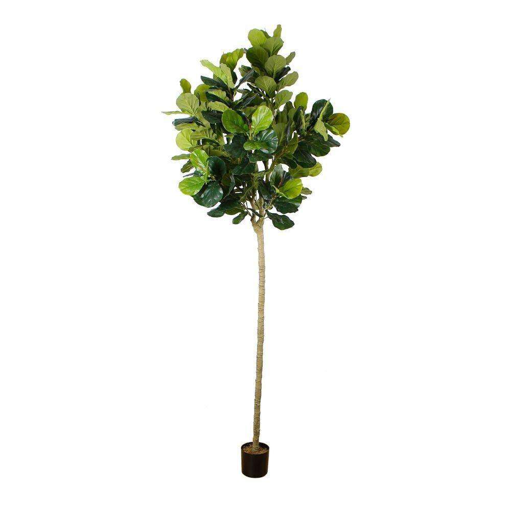 Adelia Artificial Fiddle Leaf Potted Plant 10' 