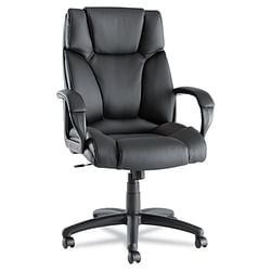 High-Back Swivel Tilt Black Soft Touch Leather Office Chair - Free Shipping 