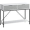 Modern Console Table with 2 Drawers, 2 Tier Entryway Table with storage Shelf, Narrow Sofa Table for Living Room, Hallway, White