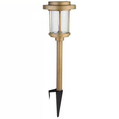 4 Pack - Gold Outdoor Solar LED Light Set - Weather-Resistant Path Yard Lighting - Free Shipping 