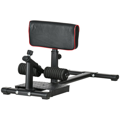Soozier Sissy Squat Machine, Leg Workout Equipment with Adjustable Pad, Rollers and Non-slip Foot Plate for Home Gym Fitness 