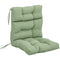 Outdoor Patio Chair Seat/Back Chair Cushion Replacement, Tufted Pillow with Thick Filling and String Ties, Light Green