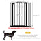 Extra Tall Dog Gate with Door, Pressure Fit, Auto Close, Double Locking for Doorways Hallways Stairs, 29