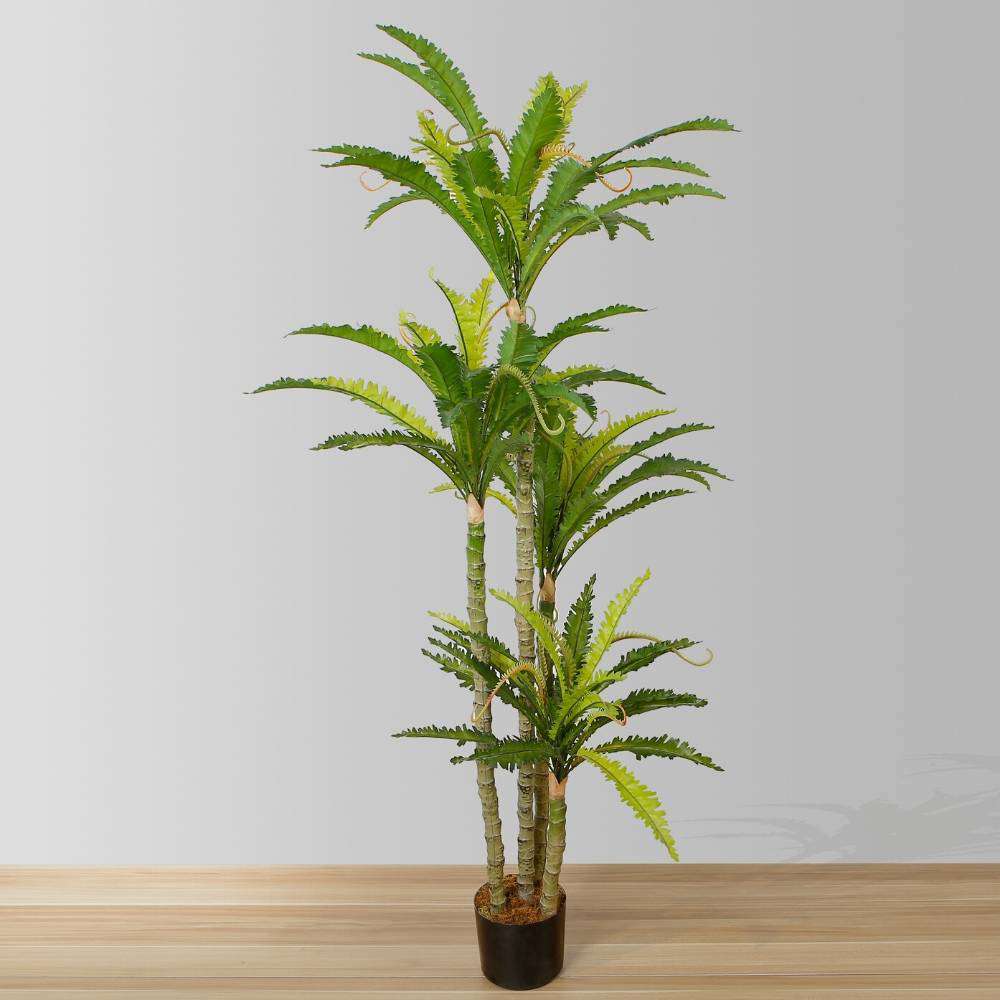 Alba Artificial Bird Nest Fern Potted Plant 5.2' 