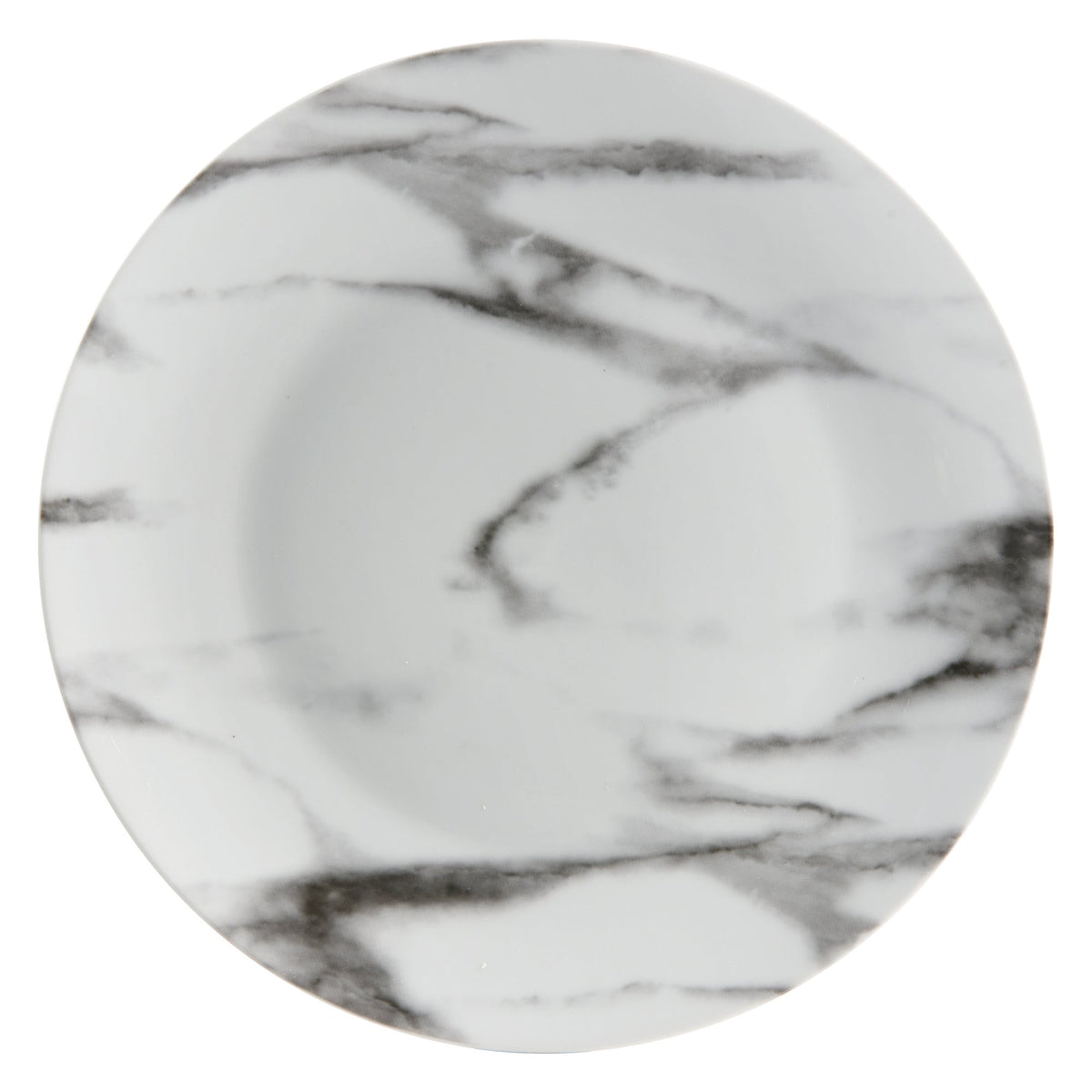 Dinnerware Set with Gold Flatware, Porcelain, 16-Piece Dinnerware, Grey Marble Look – Marble