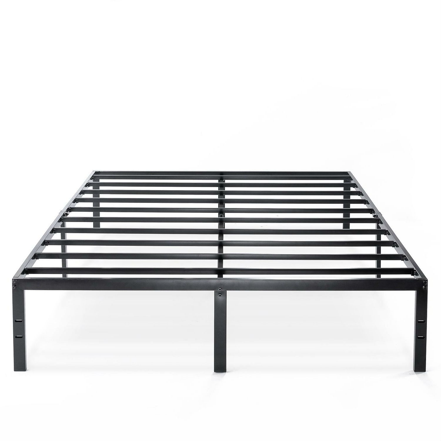 Queen size Sturdy Black Metal Platform Bed Frame with Headboard Attachments - Free Shipping