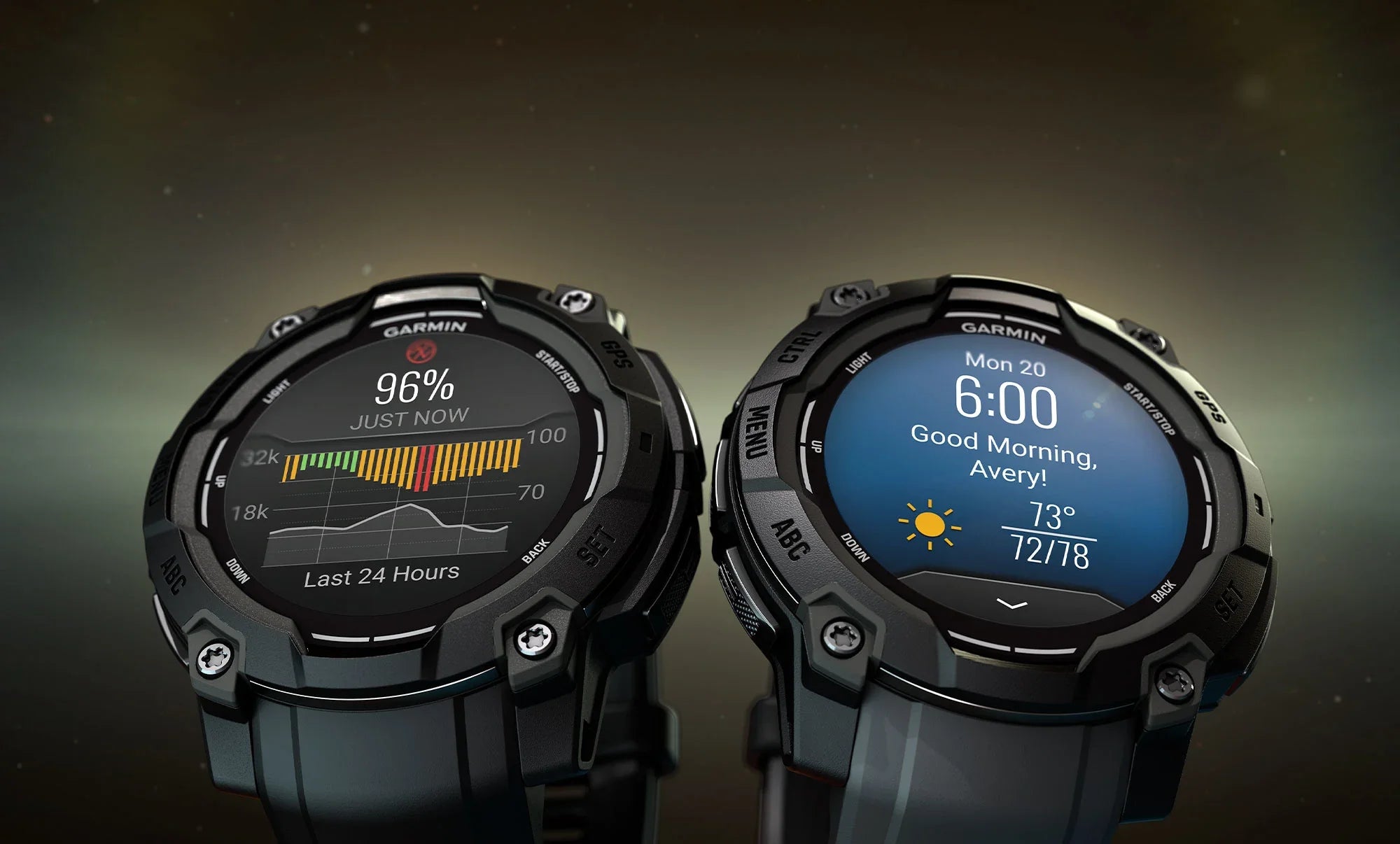Garmin Instinct 3 – 50 mm, AMOLED Black with Charcoal Band