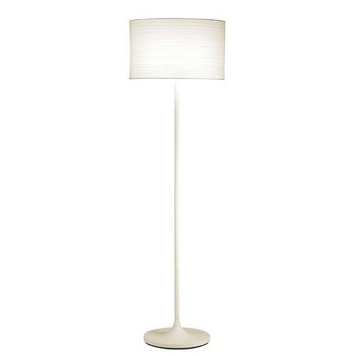 Modern Floor Lamp with White Paper Drum Shade - Free Shipping